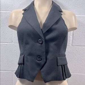 Elegant Gray Women's Vest Jacket​​​​​